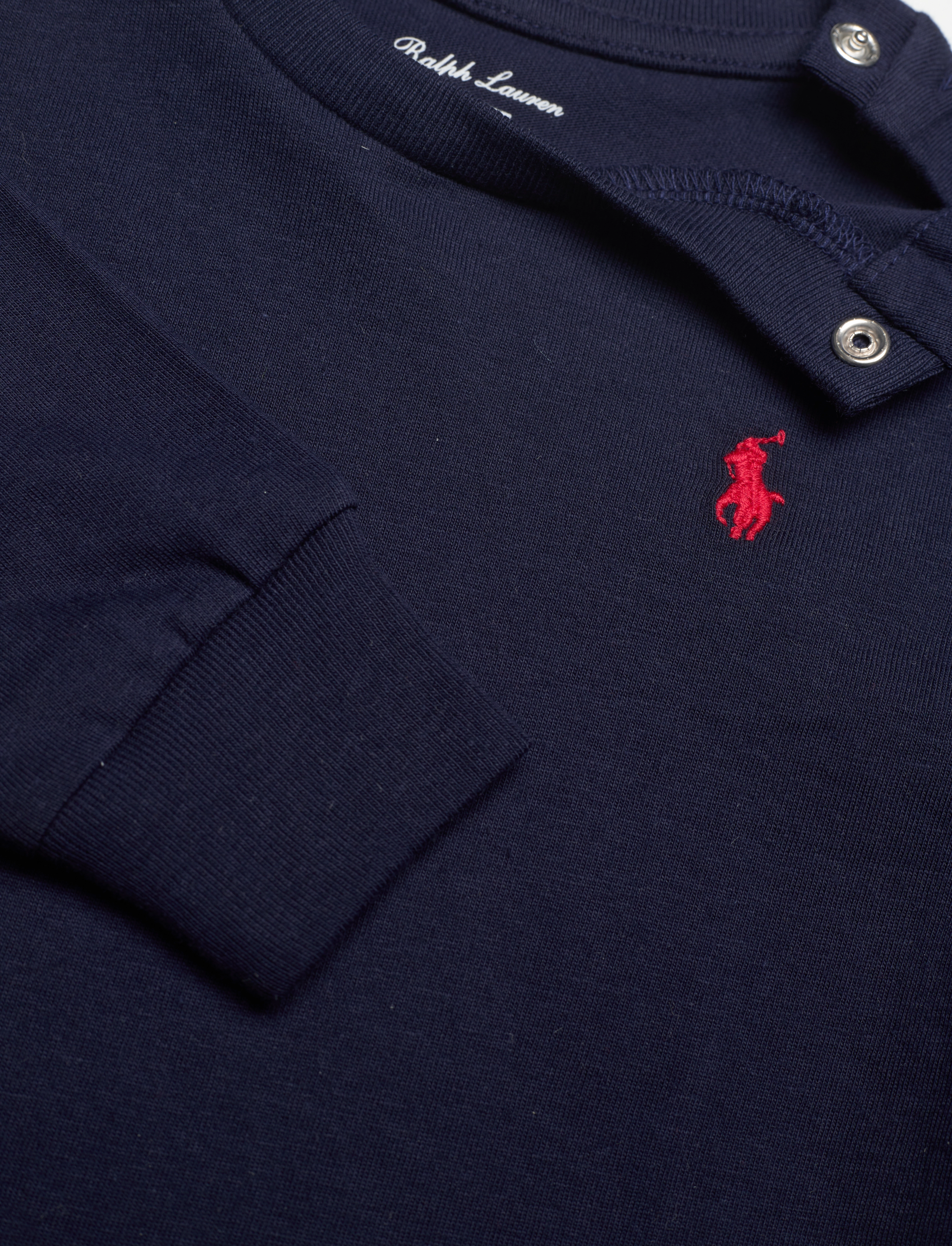 Ralph Lauren Baby - Cotton Jersey Long-Sleeve Tee - sweatshirts - cruise navy - 2