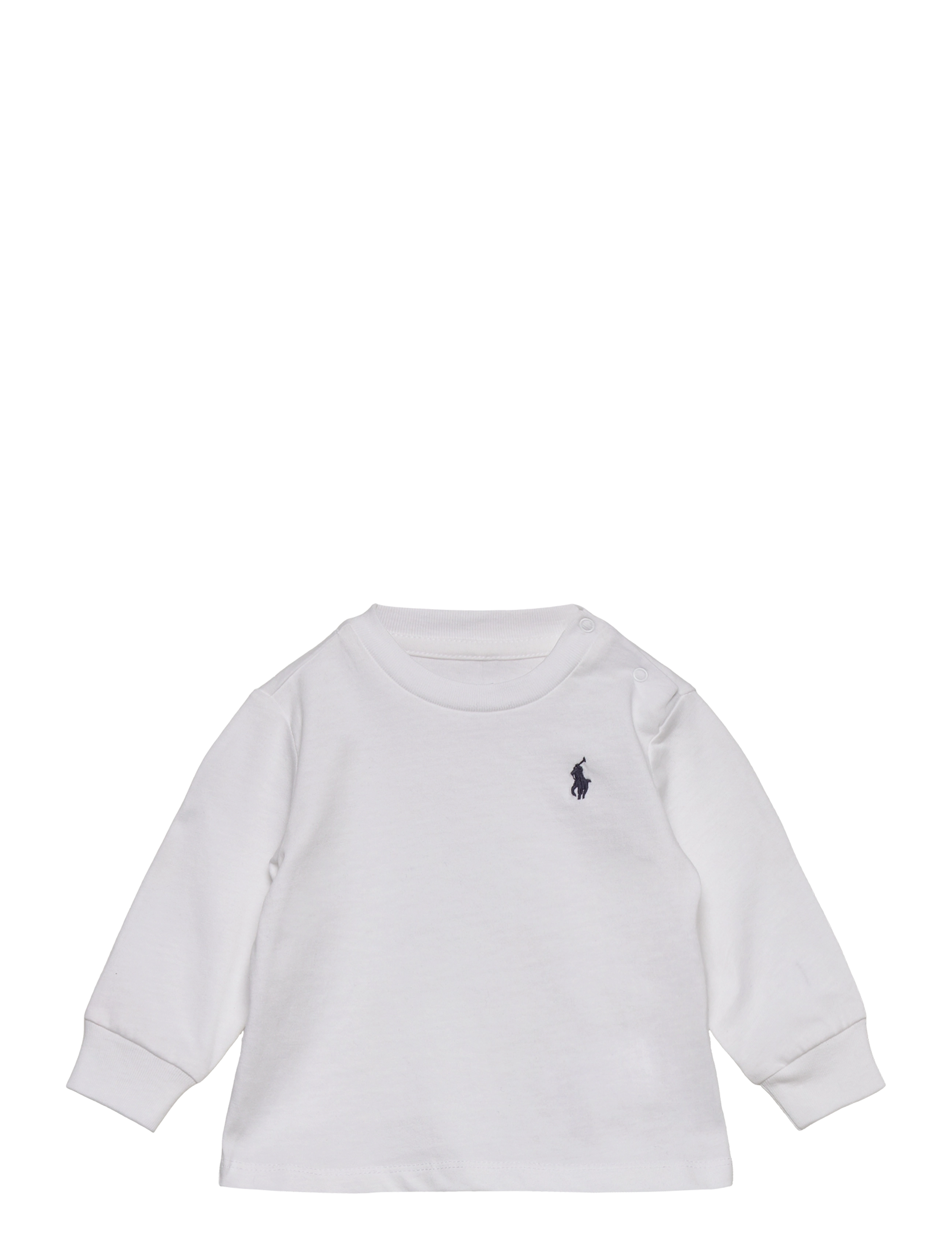 Ralph Lauren Baby Cotton Jersey Long-Sleeve Tee, 62-68, Sweatshirts & Hoodies, Weiß - Sweatshirts, Kinder
