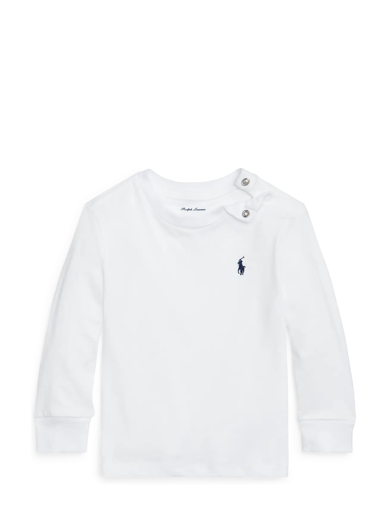 Ralph Lauren Baby Cotton Jersey Long-Sleeve Tee - Riided - WHITE / white