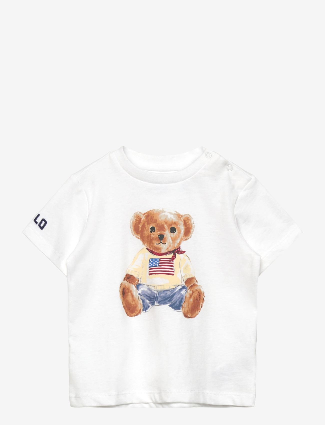 Ralph Lauren Baby - Polo Bear Cotton Jersey Tee - kortärmade t-shirts - white - 0