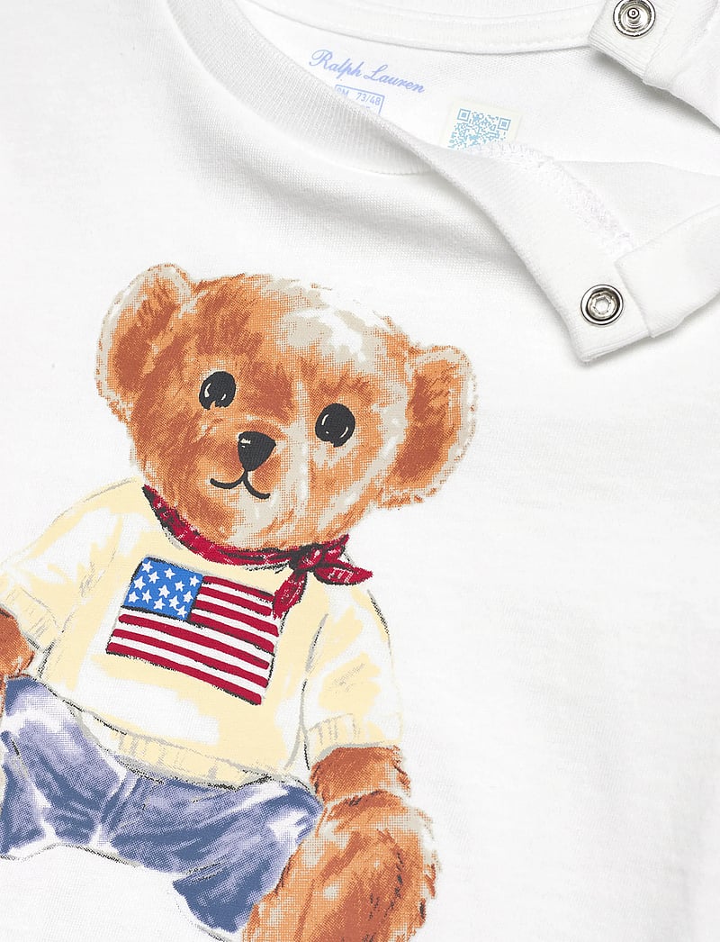Ralph Lauren Baby - Polo Bear Cotton Jersey Tee - kortärmade t-shirts - white - 2