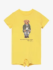Ralph Lauren Baby - Polo Bear Cotton Jersey Shortall - short-sleeved - oasis yellow - 0