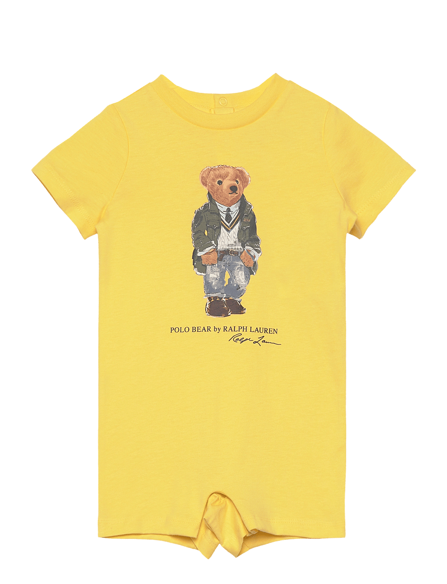 Ralph Lauren Baby - Polo Bear Cotton Jersey Shortall - oasis yellow - 0