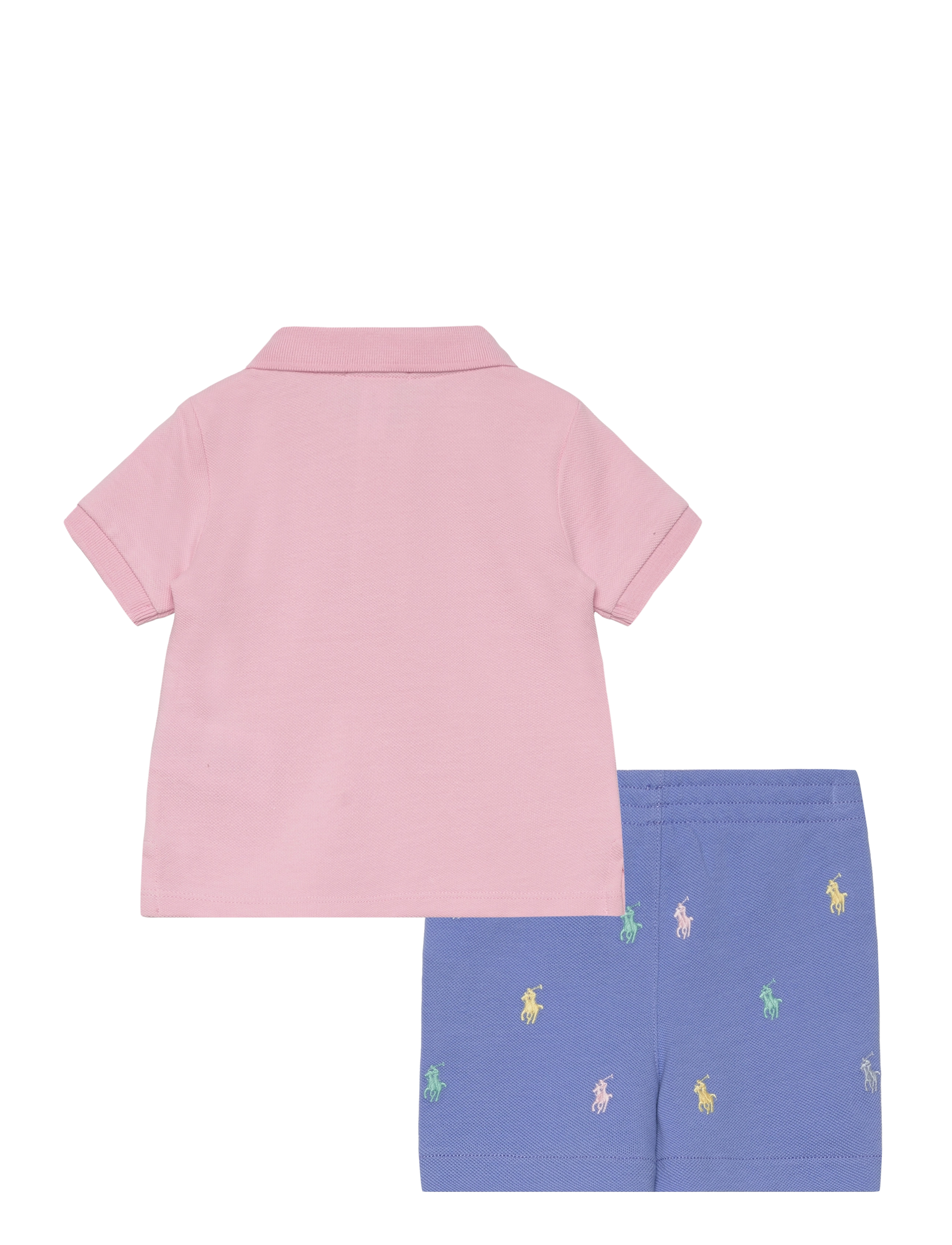 Ralph Lauren Baby - Mesh Polo Shirt & Short Set - garden pink - 1