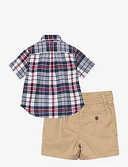 Ralph Lauren Baby - Madras Short-Sleeve Shirt & Short Set - komplekti ar t-kreklu ar īsām piedurknēm - 5612 blue/red/mul - 1