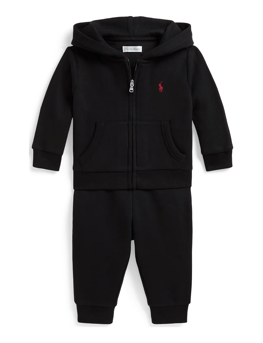 Ralph Lauren Baby - Fleece Full-Zip Hoodie & Pant - sportanzüge - polo black - 0