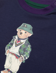 Ralph Lauren Baby - Polo Bear Color-Blocked Cotton Tee - marškinėliai trumpomis rankovėmis - fa23 frnch nvy mu - 2