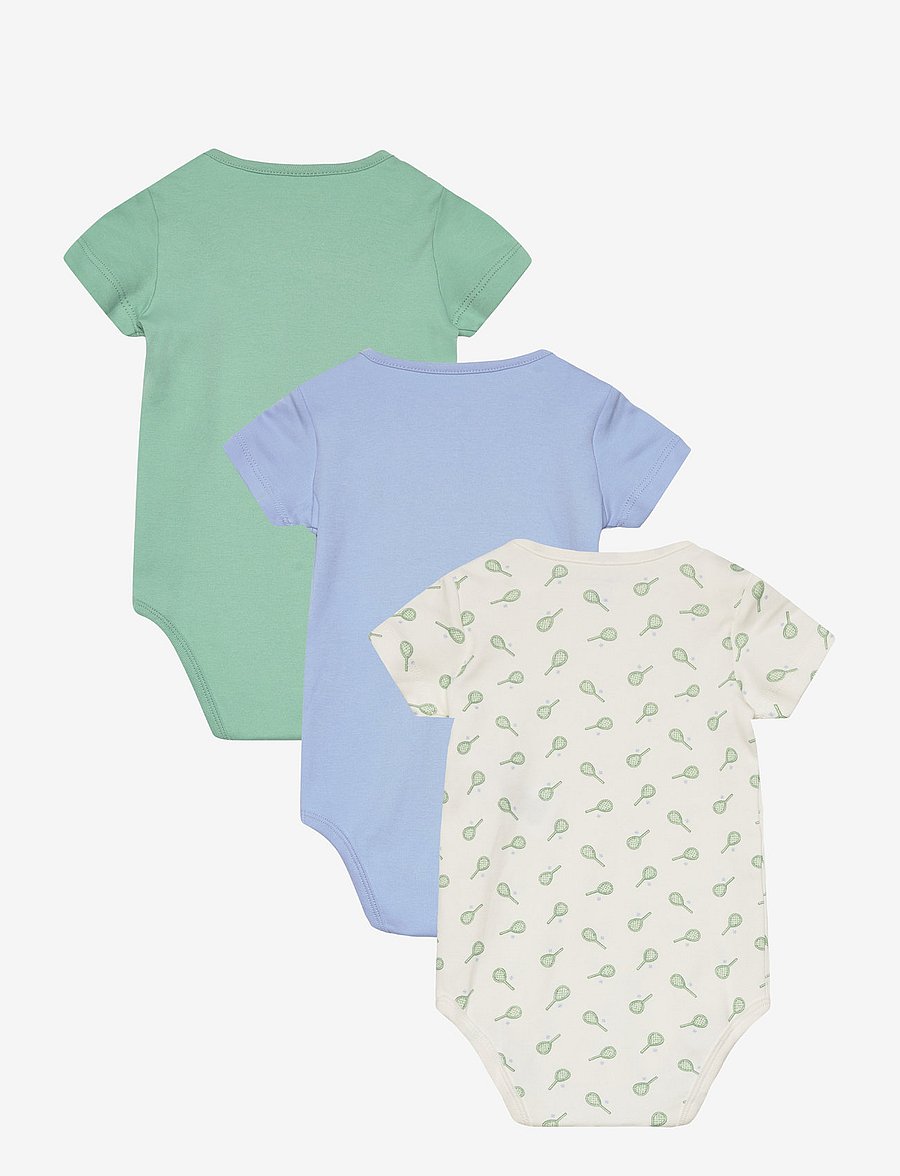 Ralph Lauren Baby - Tennis-Print Cotton Bodysuit 3-Pack - charmng tennis/of - 3