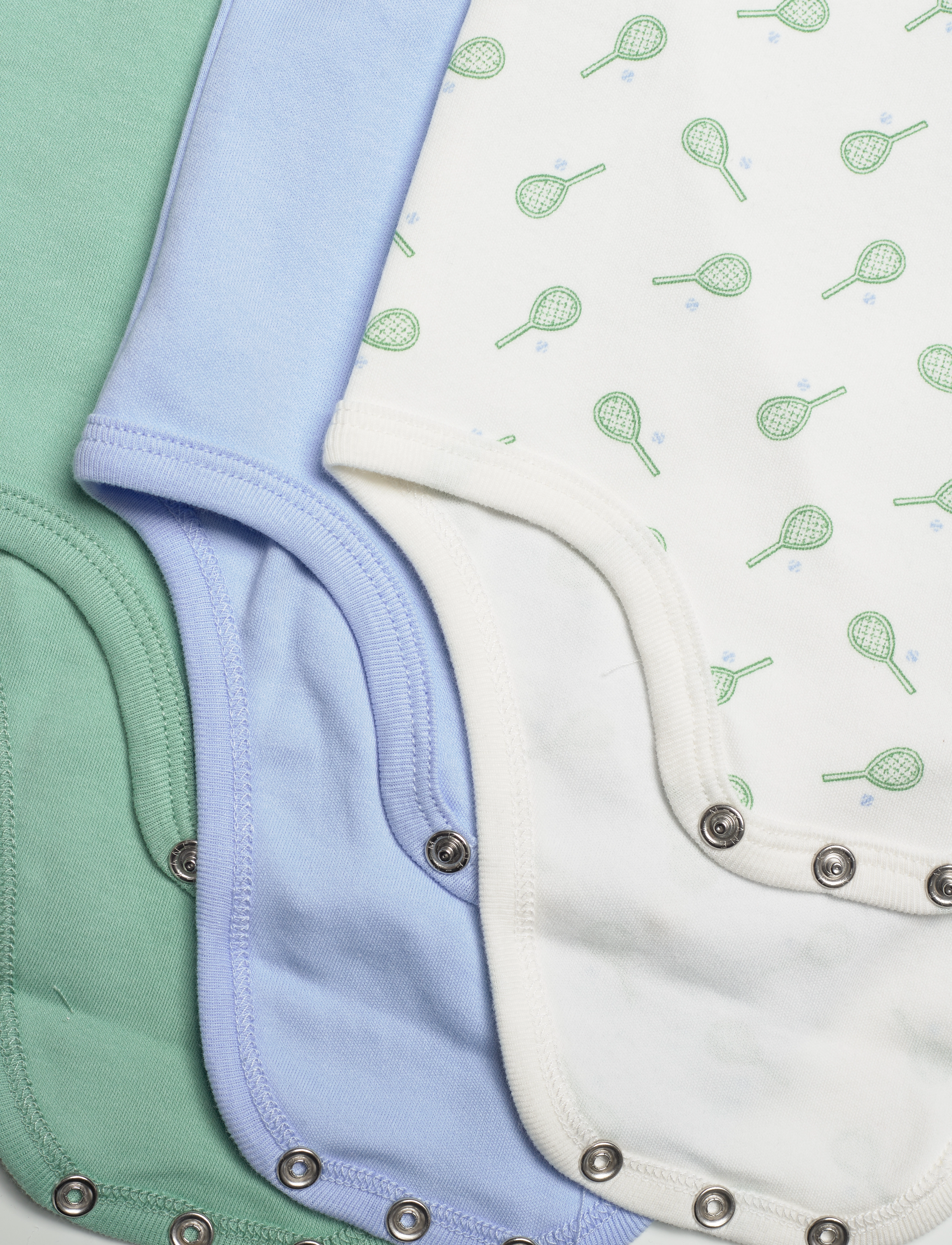 Ralph Lauren Baby - Tennis-Print Cotton Bodysuit 3-Pack - charmng tennis/of - 2