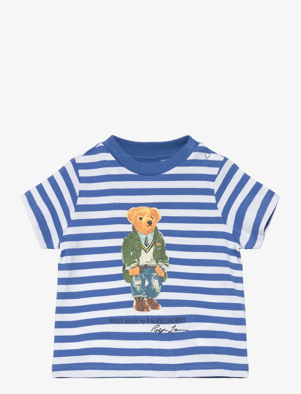 Ralph Lauren Baby Striped Polo Bear Cotton Jersey Tee Short sleeved Boozt