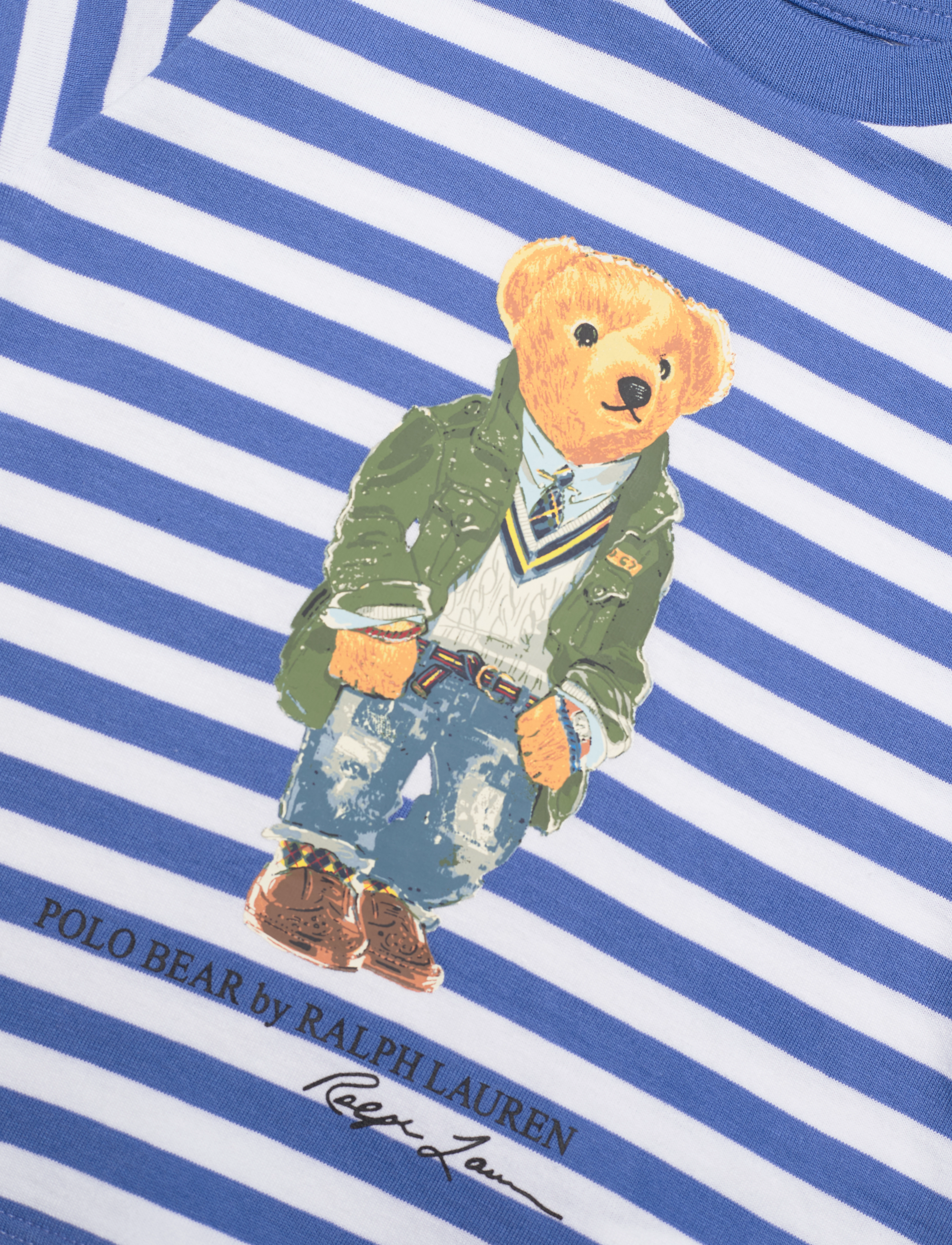 Ralph Lauren Baby - Striped Polo Bear Cotton Jersey Tee - sp24 paris bear n - 2