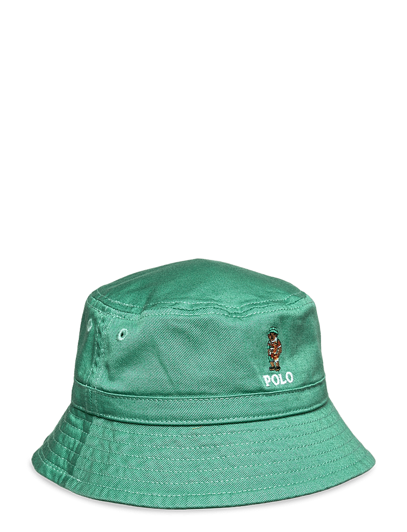 Ralph Lauren Baby - Polo Bear Cotton Twill Bucket Hat - talveaksessuaarid - haven green - 0