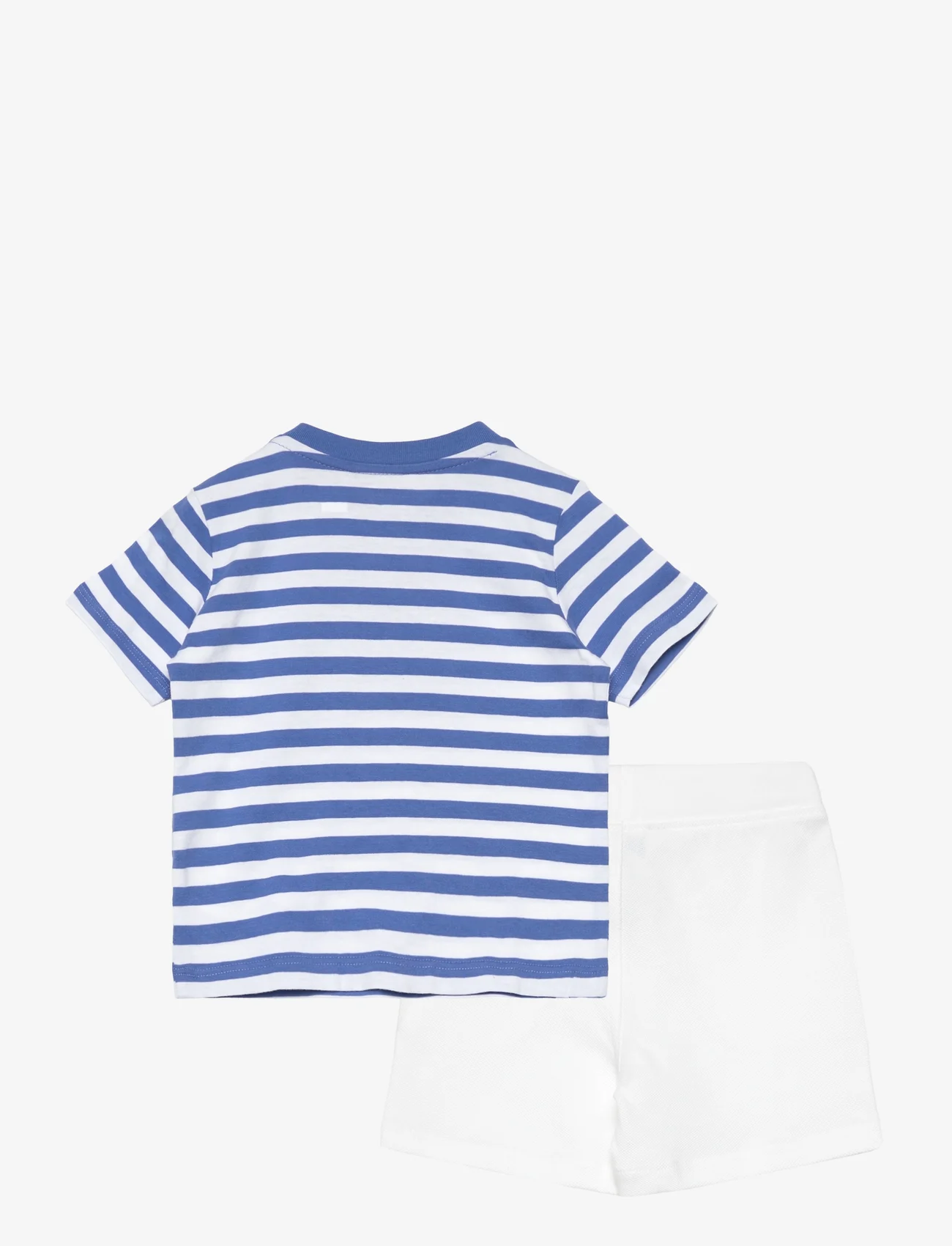 Ralph Lauren Baby - Polo Bear Cotton Tee & Mesh Short Set - komplektai su marškinėliais trumpomis rankovėmis - new england blue/ - 1