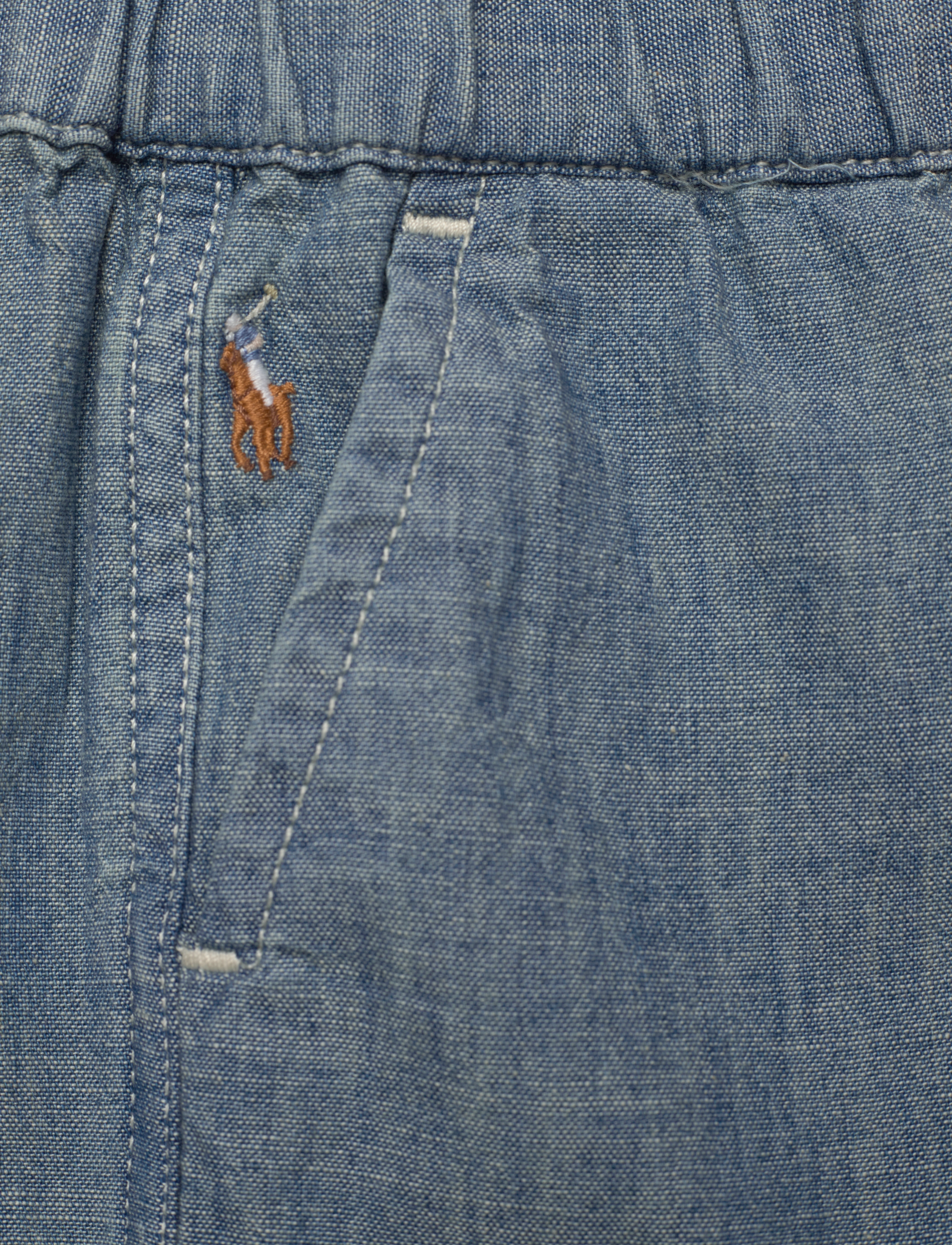 Ralph Lauren Baby - Striped Rugby Shirt & Chambray Short Set - adirondack/nevis - 3