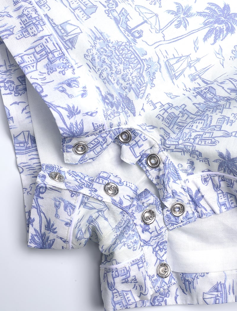 Ralph Lauren Baby - Riviera Toile Cotton Overall & Hat Set - sets mit body - riviera toile - 3