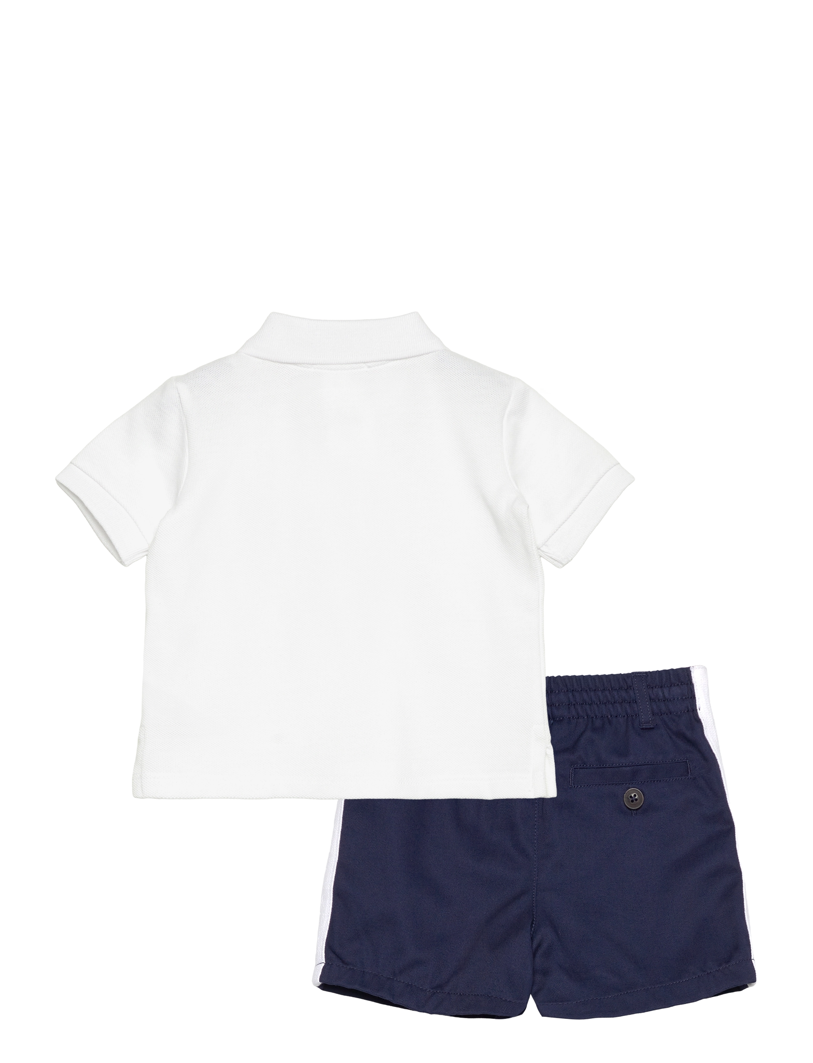 Ralph Lauren Baby - Bear Cotton Polo Shirt & Chino Short Set - white - 1