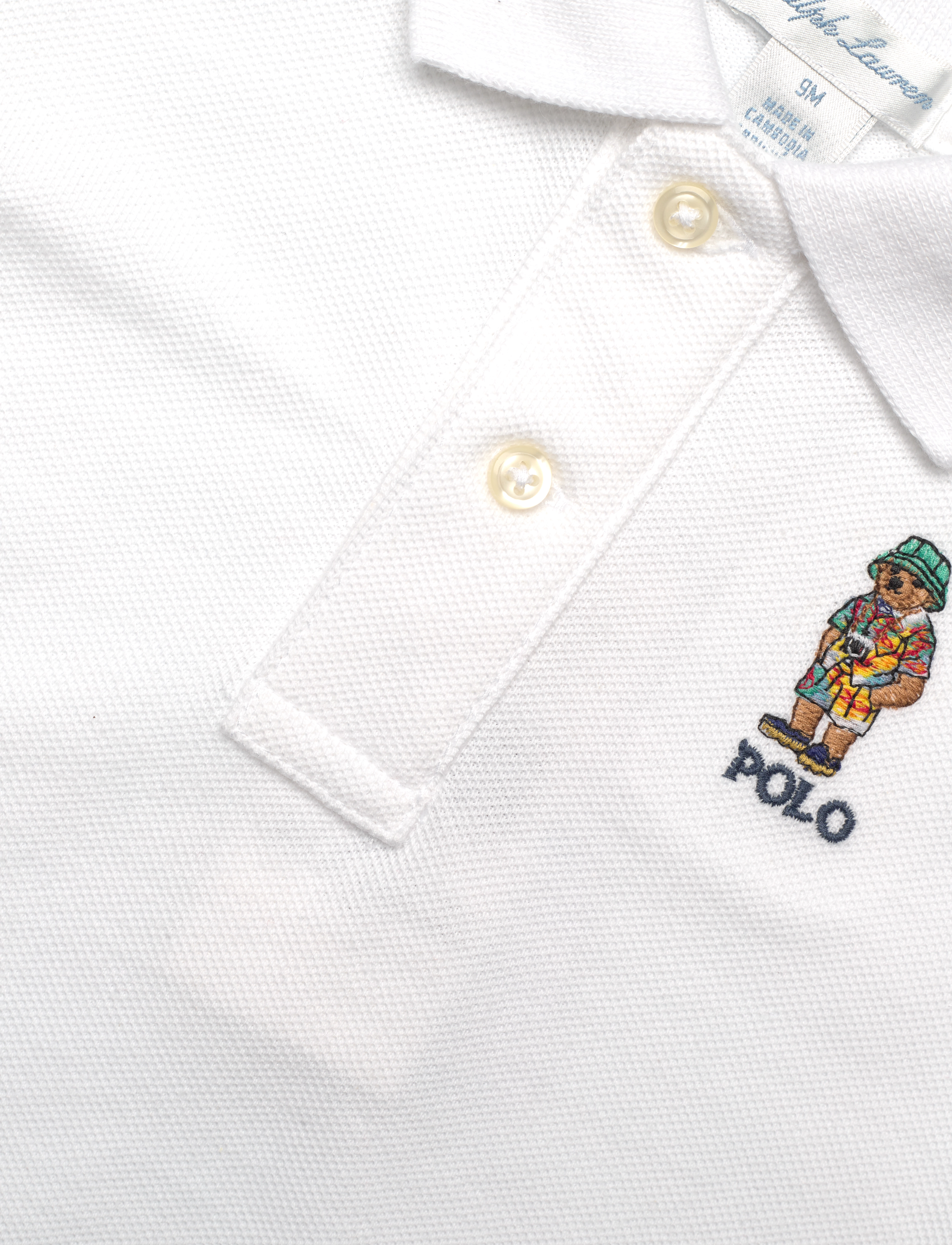 Ralph Lauren Baby - Bear Cotton Polo Shirt & Chino Short Set - white - 2