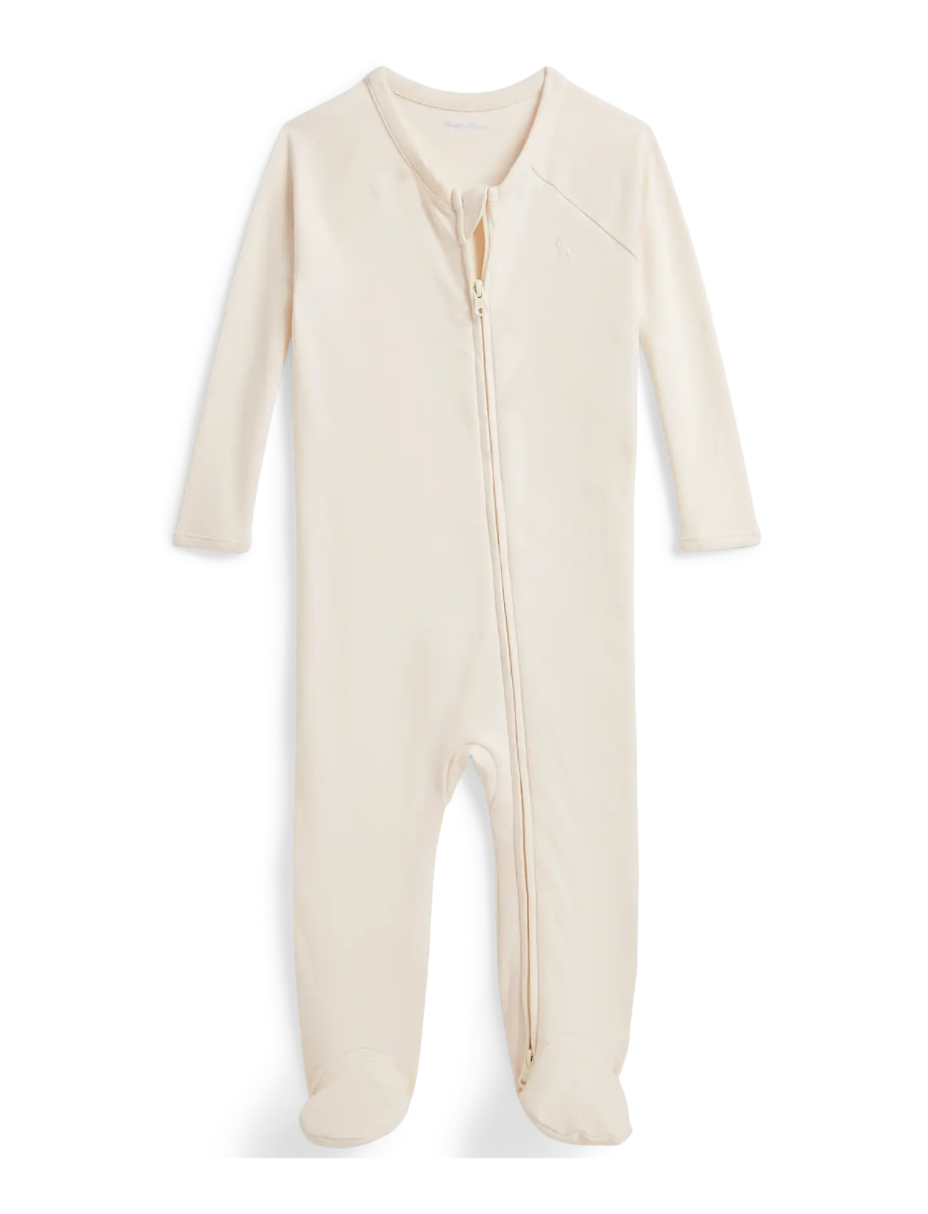 Ralph Lauren Baby Cotton Interlock Footed Coverall, 62-68, Creme - Strampelanzüge, Kinder