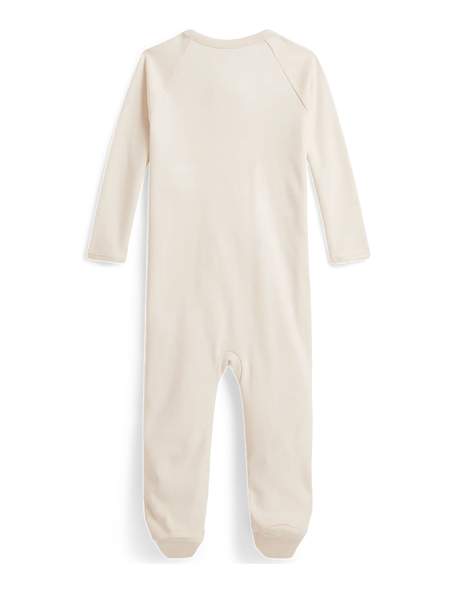 Ralph Lauren Baby - Cotton Interlock Footed Coverall - kombinezoni - estate cream - 1