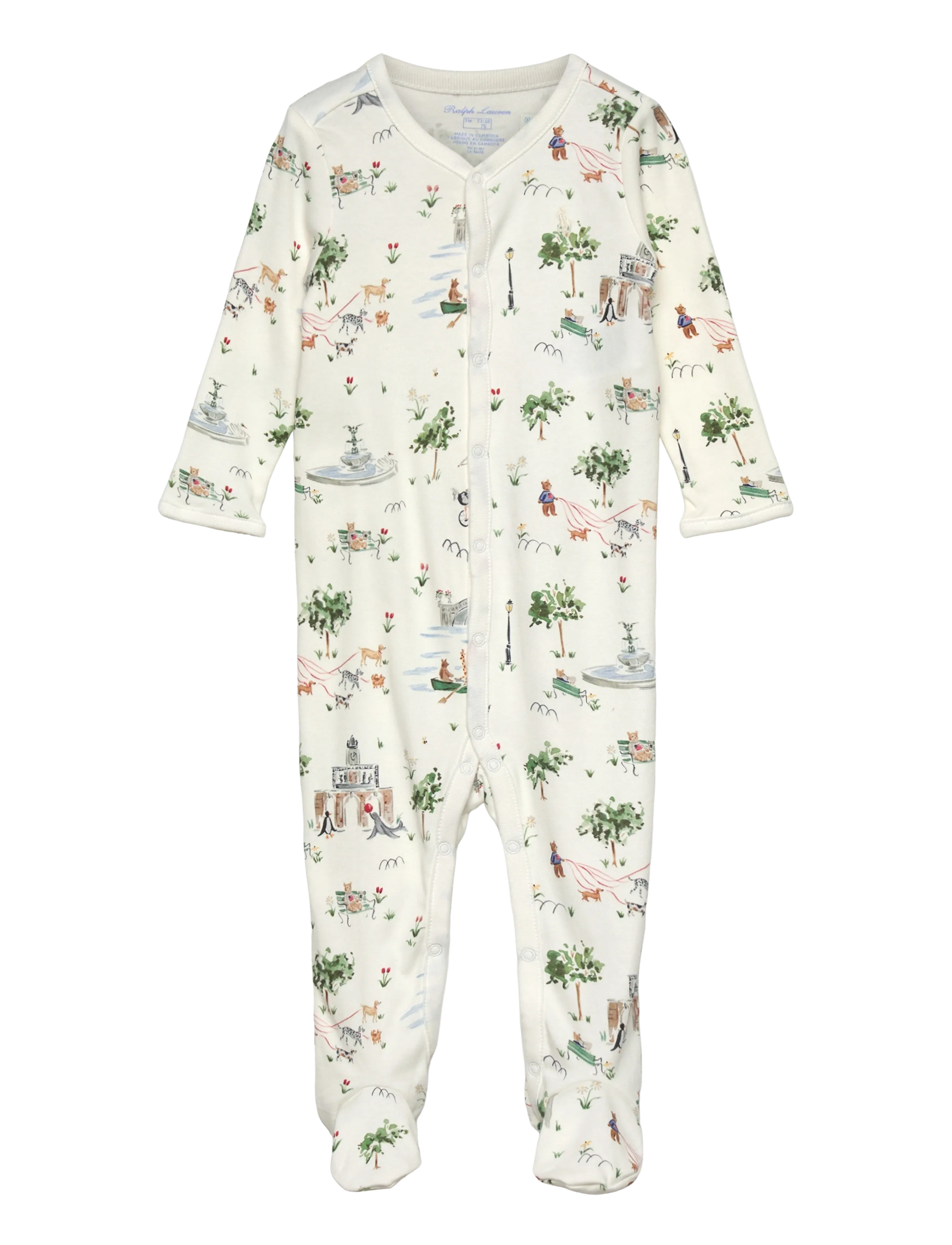Ralph Lauren Baby RL Baby x Riley Sheehey Cotton Coverall - Riided - SATURDAY AT THE P / cream