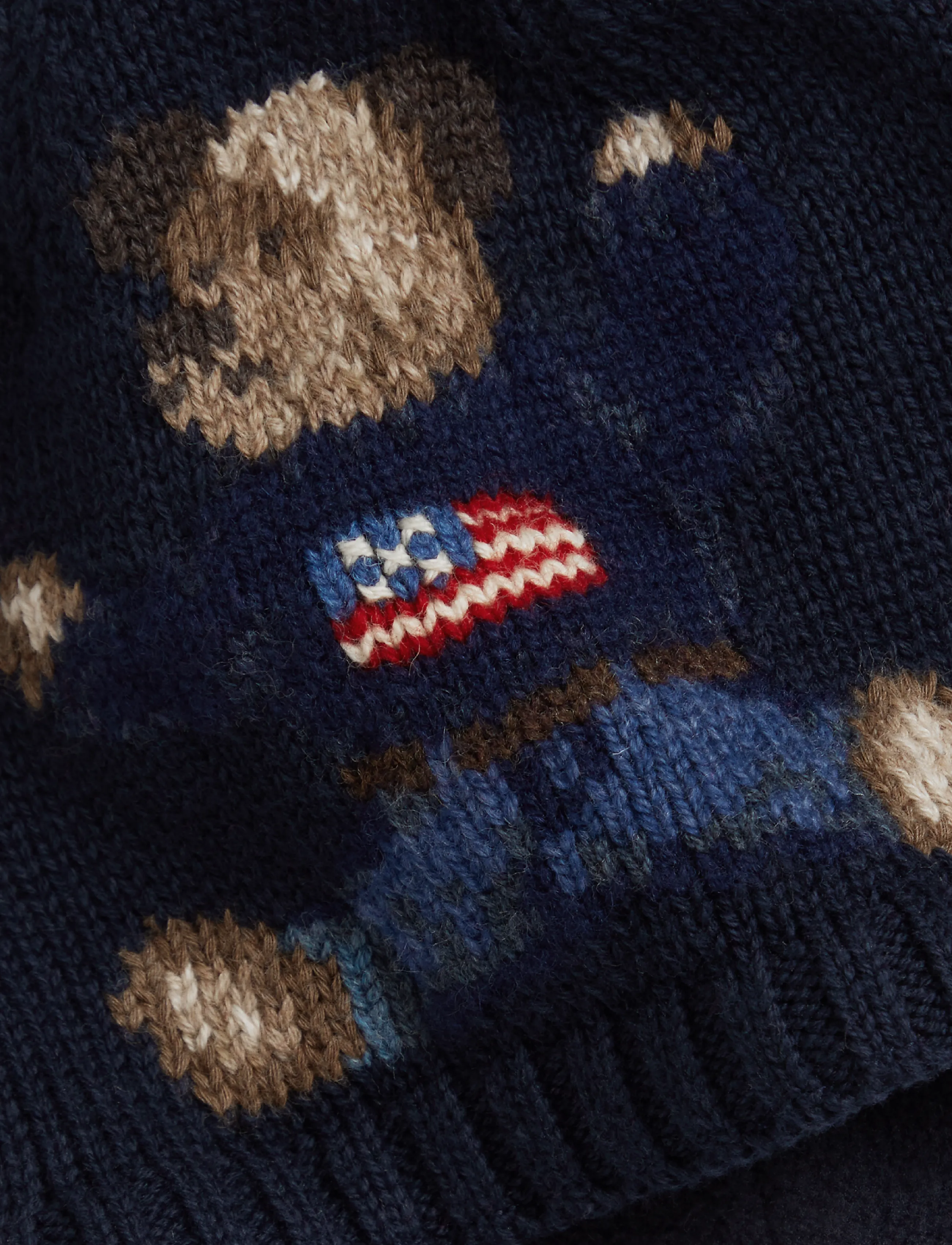 Ralph Lauren Baby - Polo Bear Cotton Earflap Hat - hunter navy - 2