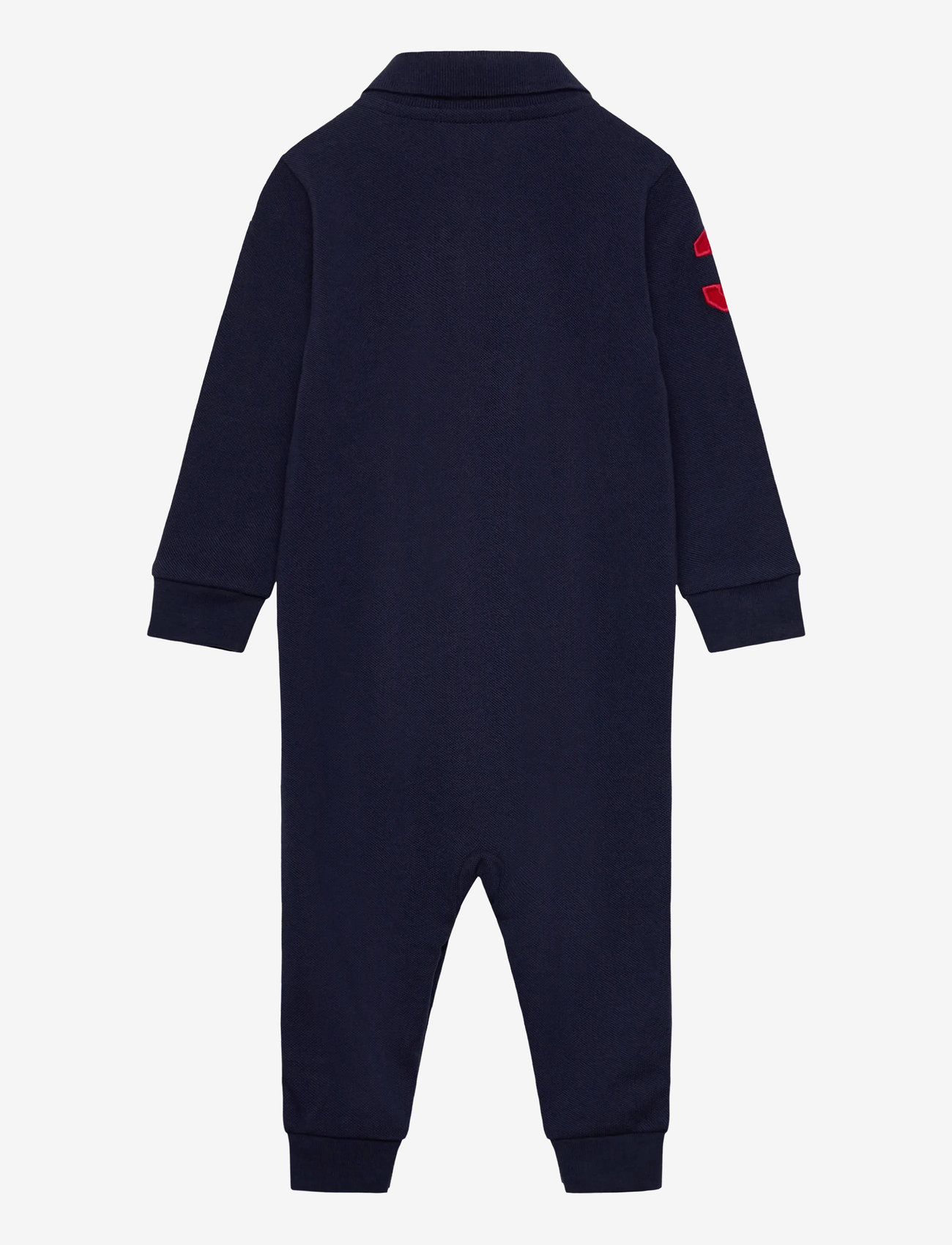 Ralph Lauren Baby - Big Pony Cotton Mesh Polo Coverall - långärmade bodysuits - refined navy - 1