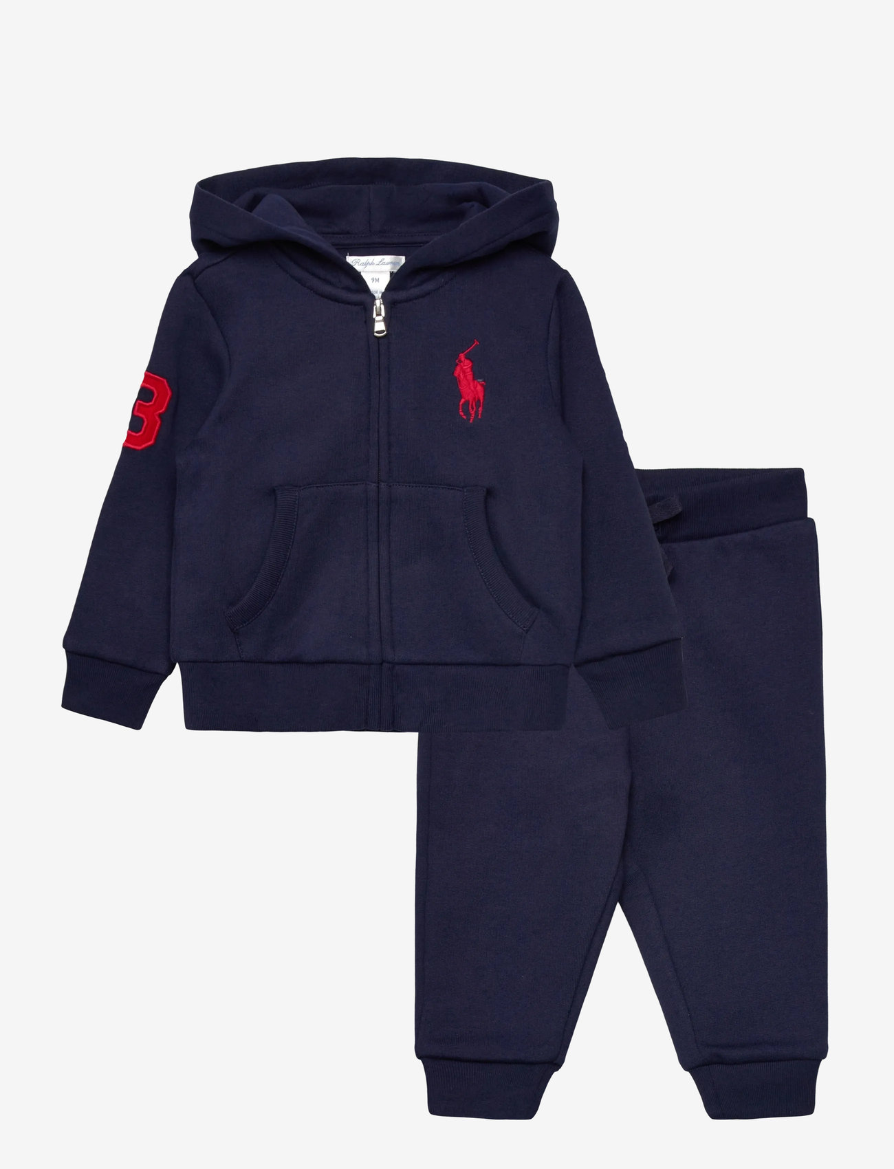 Ralph Lauren Baby - Big Pony Fleece Hoodie & Jogger Pant Set - sportanzüge - refined navy - 0