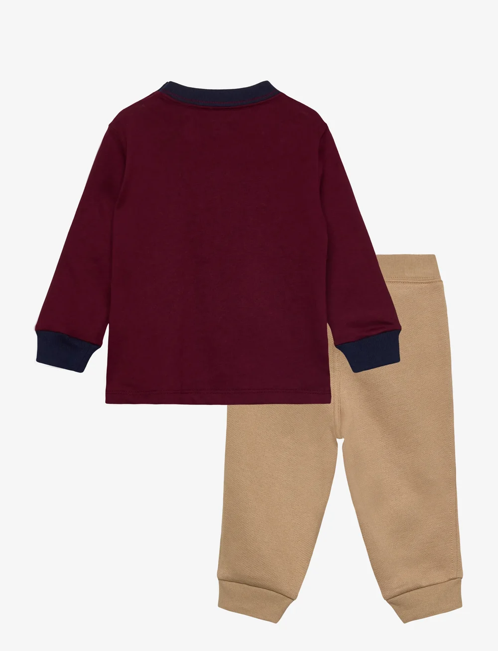 Ralph Lauren Baby - Polo Bear Jersey Tee & Fleece Pant Set - sets with long-sleeved t-shirt - classic wine - 1