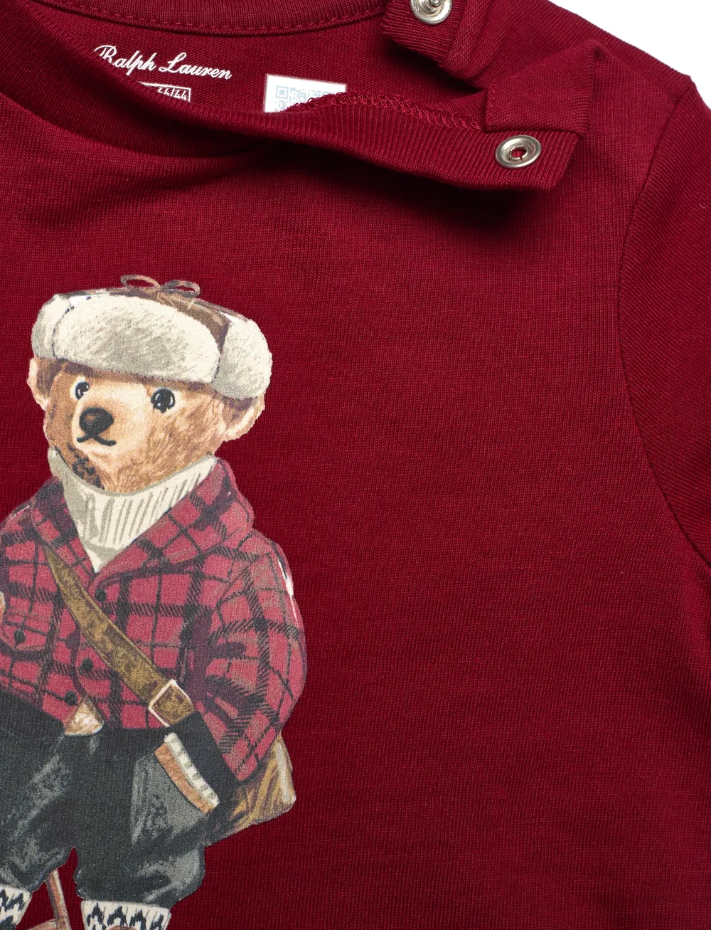Ralph Lauren Baby - Polo Bear Cotton Long-Sleeve Tee - långärmade t-shirts - hol25 bear holida - 2