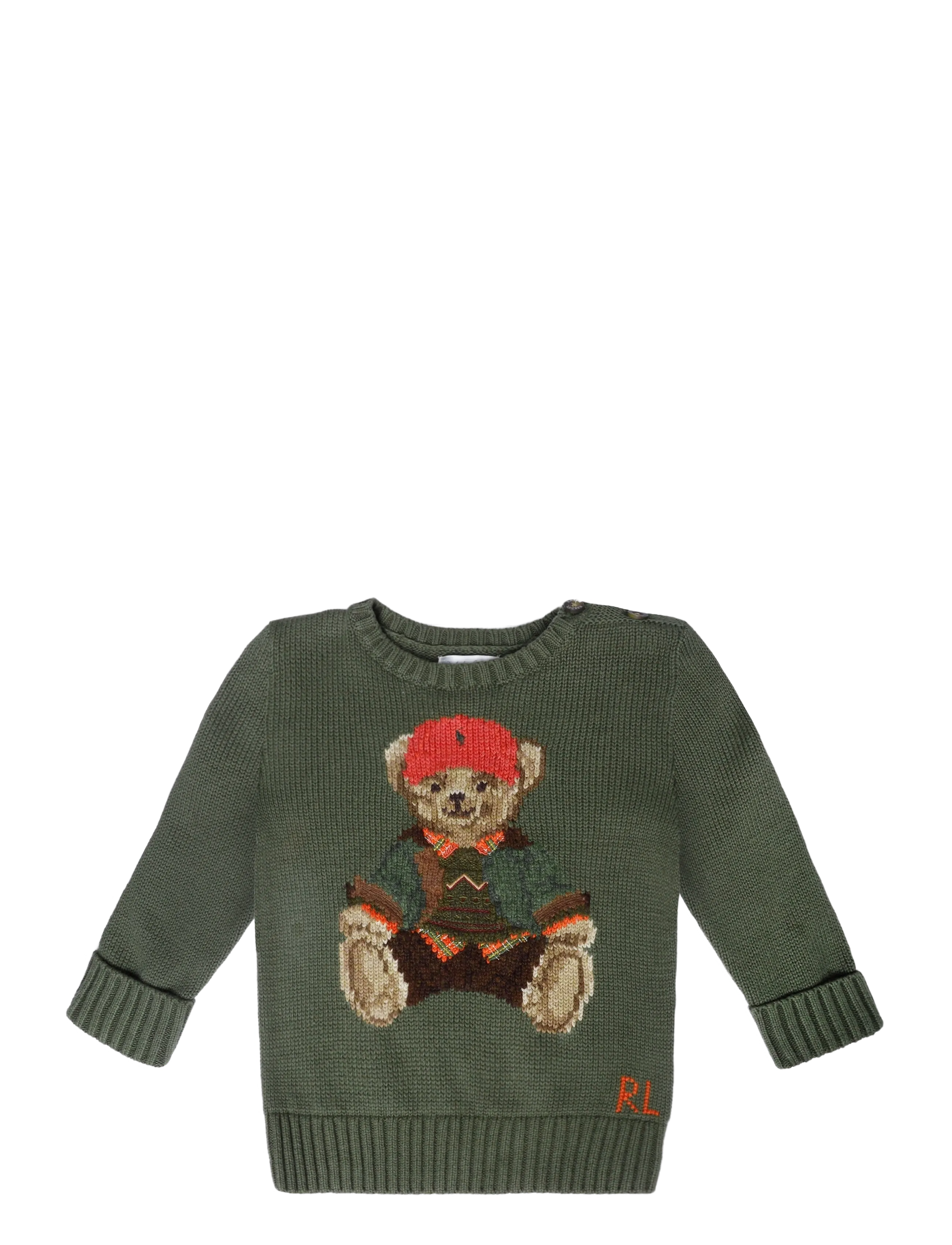 Ralph Lauren Baby 20/2 COTTON-SWEATER - Tagasi kooli - CRUISE OLIVE / khaki/green