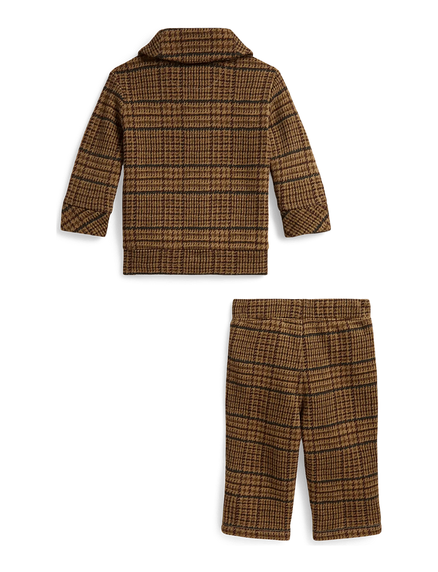 Ralph Lauren Baby - PRT SEASONAL FLEECE-KNT-OUTFIT SET - sets mit kurzärmeligem t-shirt - glenview tweed - 1