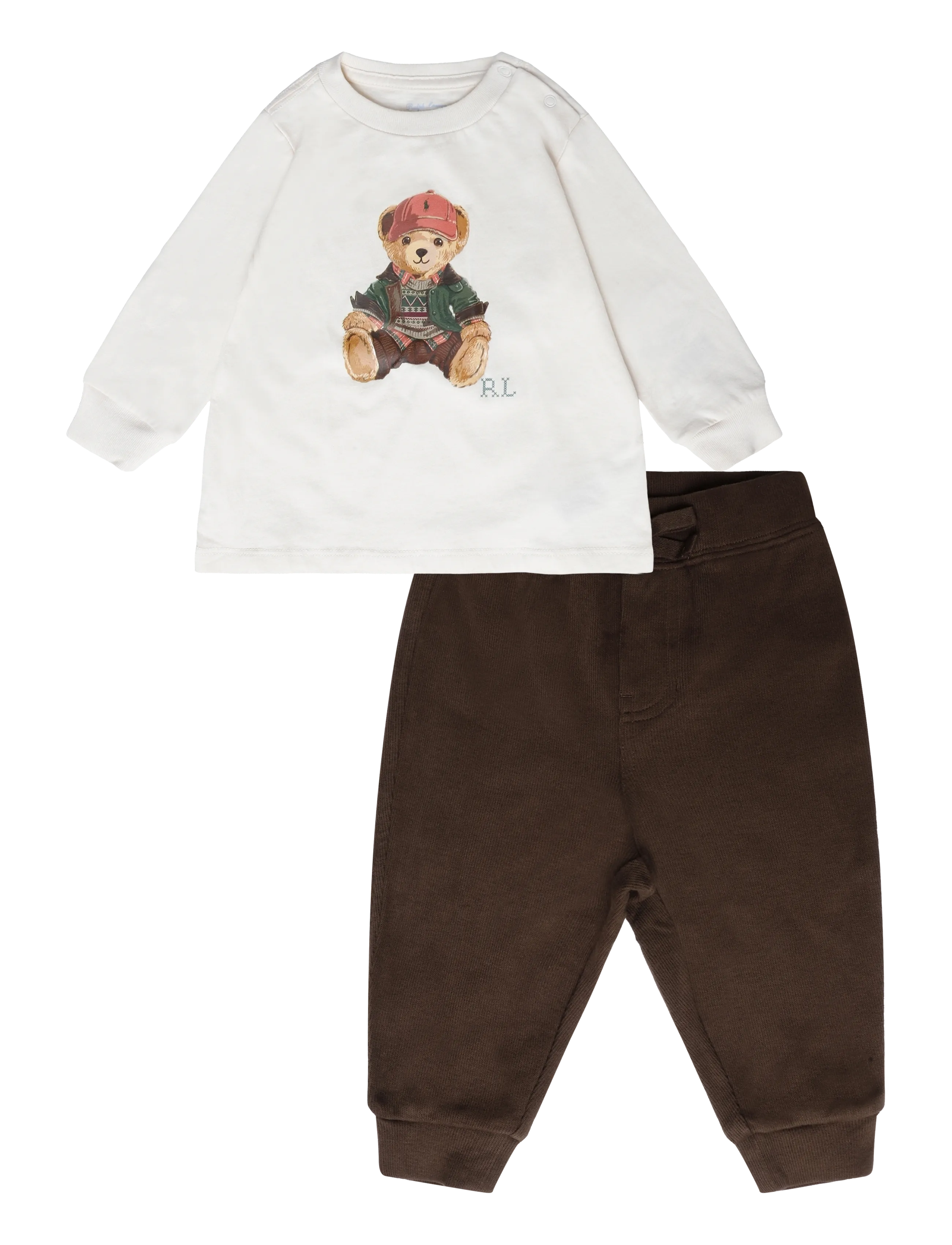 Ralph Lauren Baby 26/1 JERSEY-KNT-OUTFIT SET - New Arrivals - ESTATE CREAM / cream