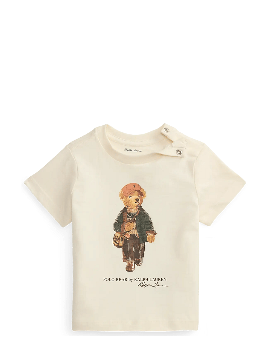 Ralph Lauren Baby - Polo Bear Cotton Jersey Tee - kurzärmelige - estate cream - 0