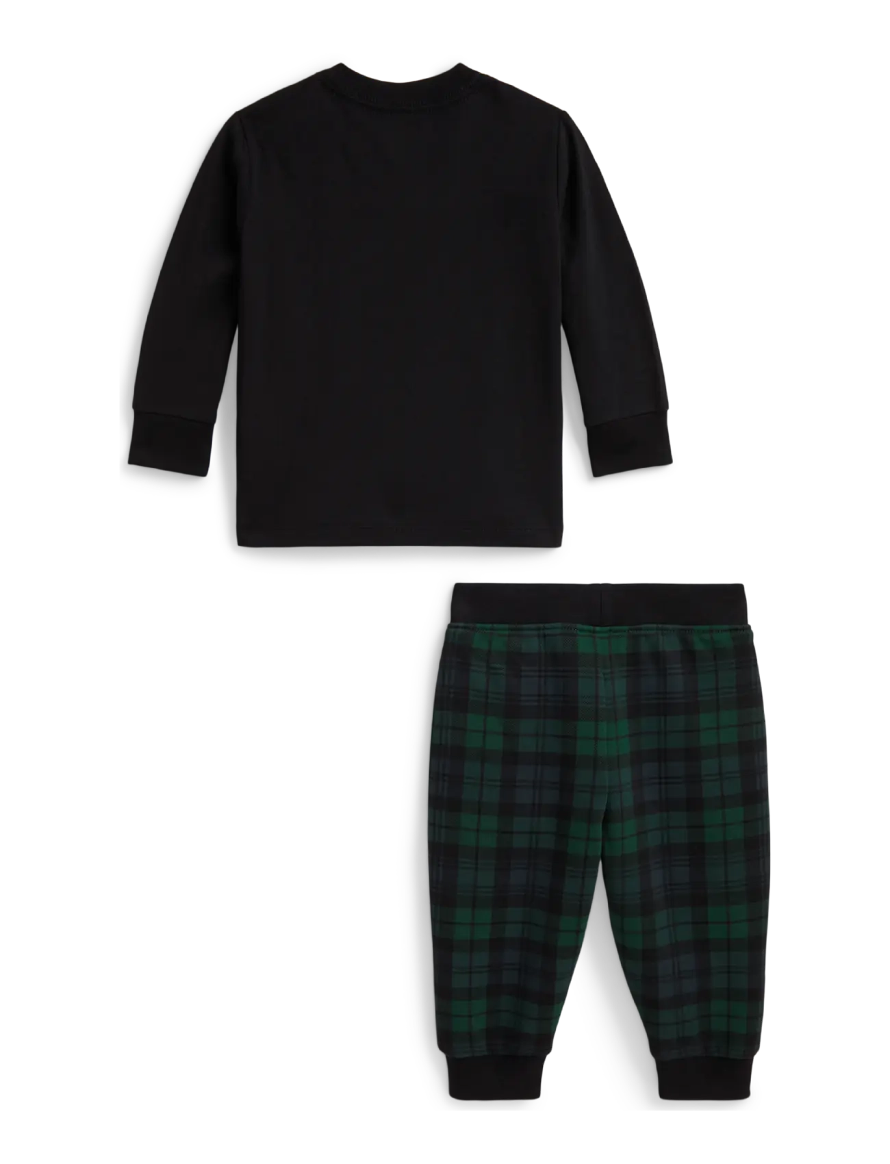 Ralph Lauren Baby - Polo Bear Tee & Plaid Fleece Pant Set - polo black - 1