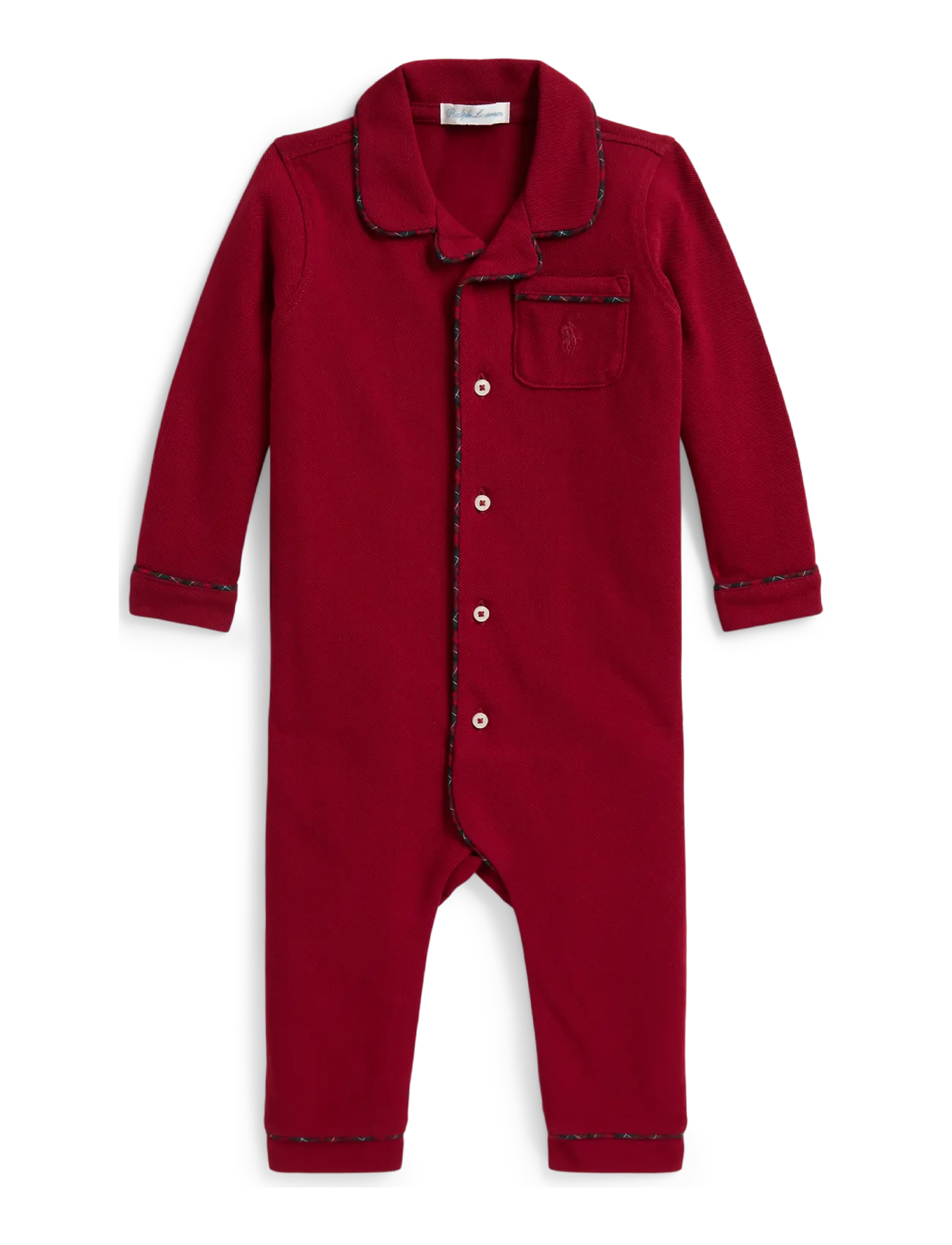 Ralph Lauren Baby Cotton Mesh Coverall - Ralph Lauren Baby - EATON RED / red