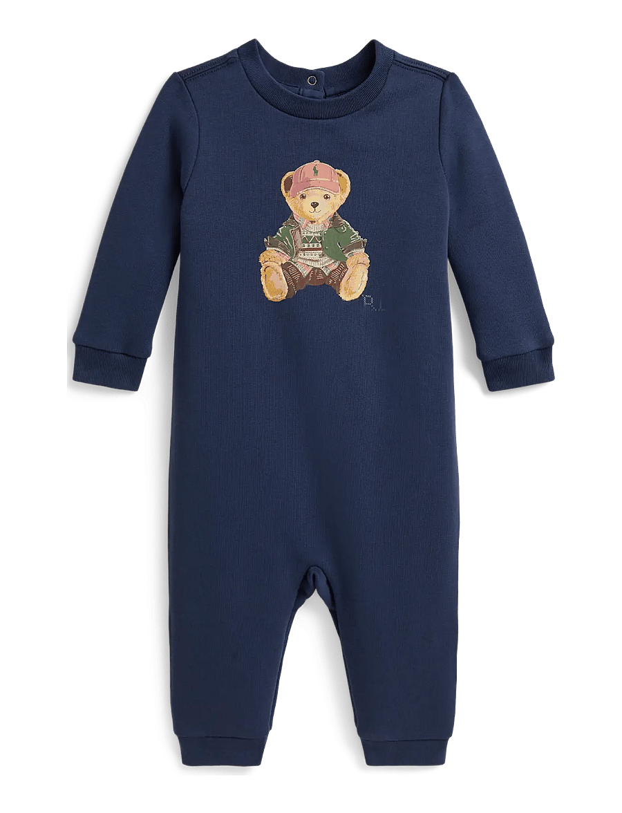 Ralph Lauren Baby - Polo Bear Fleece Coverall - jumpsuits - rustic navy - 0