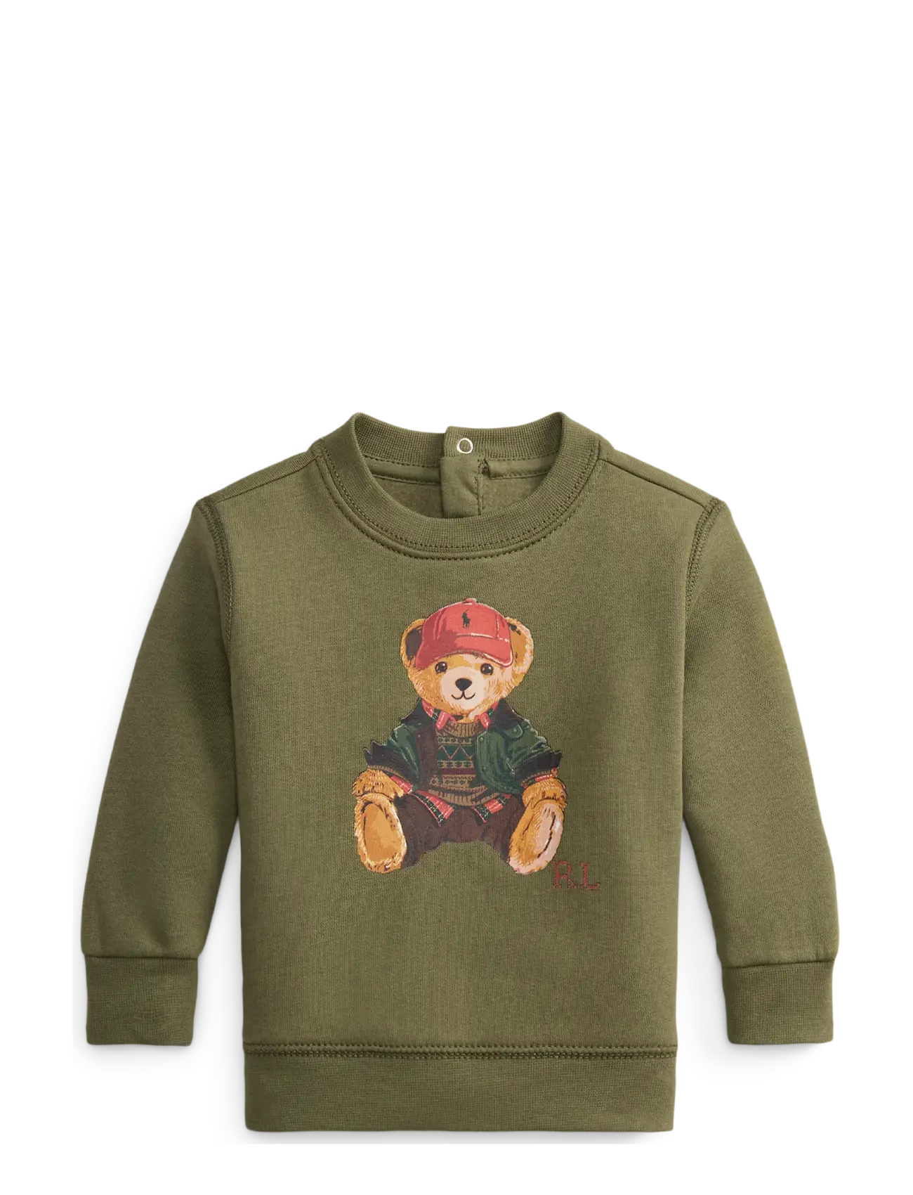 Ralph Lauren Baby Polo Bear Fleece Sweatshirt - Kleidung - CRUISE OLIVE / khaki/green