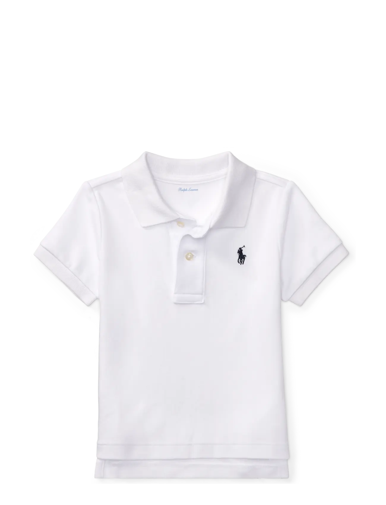Ralph Lauren Baby Soft Cotton Polo Shirt - Riided - WHITE / white