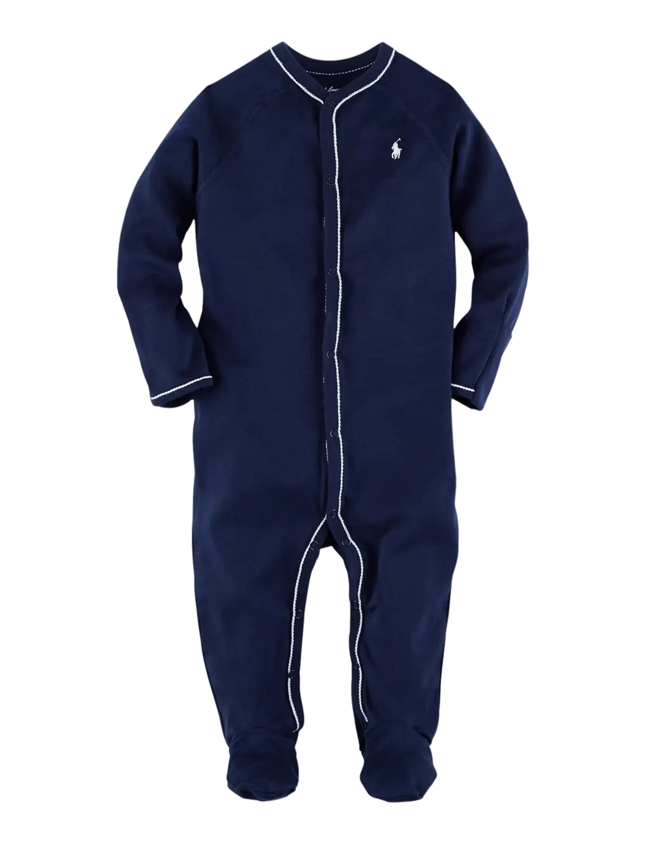 Ralph Lauren Baby Cotton Footed Coverall - Pikkade varrukatega - FRENCH NAVY / blue