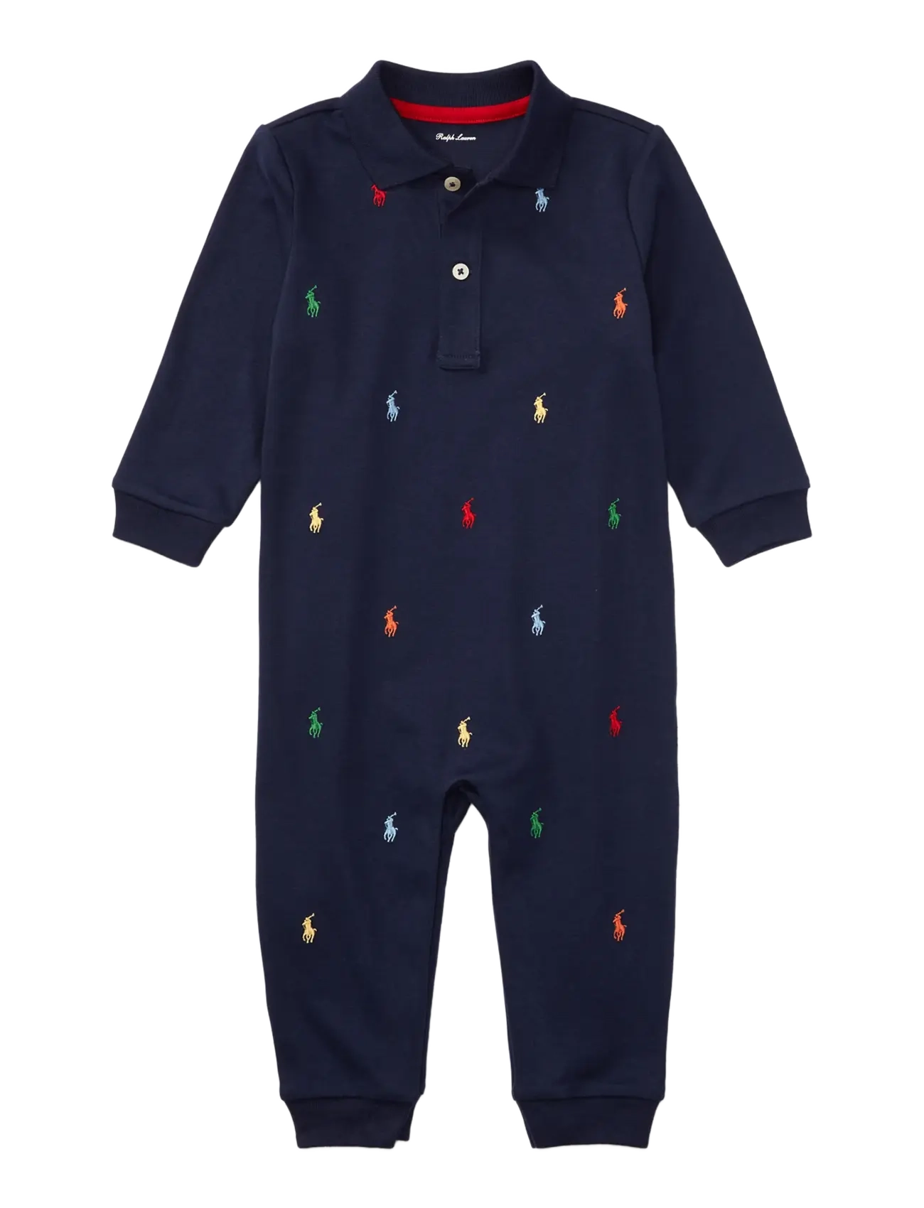 Ralph Lauren Baby Polo Pony Soft Cotton Polo Coverall - Ralph Lauren Baby - FRENCH NAVY / blue