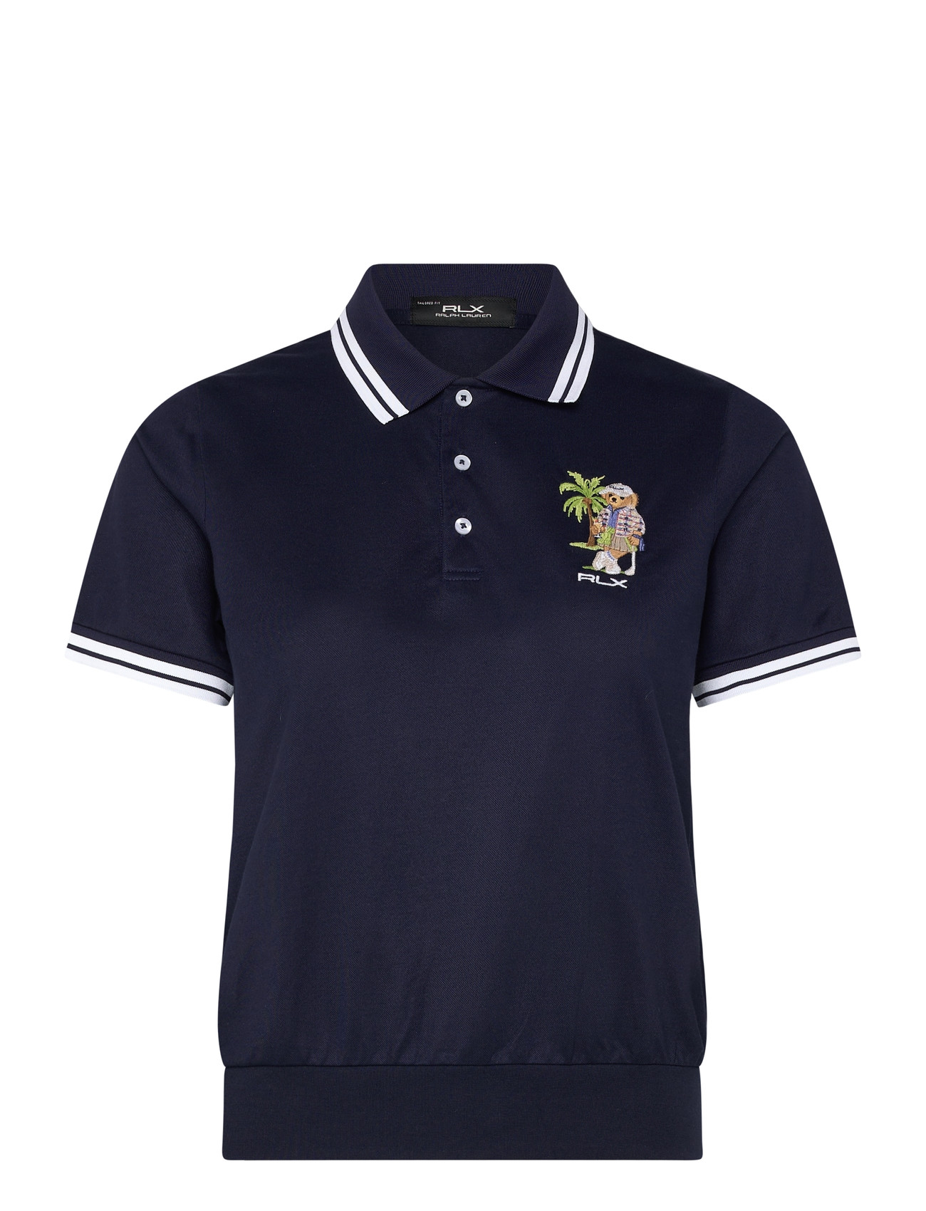 Ralph Lauren Golf Polo Bear Jersey Polo Shirt - Navy - XS