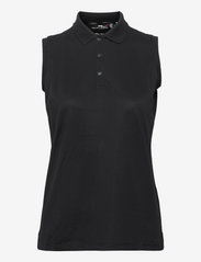 Sleeveless Piqué Polo Shirt - POLO BLACK