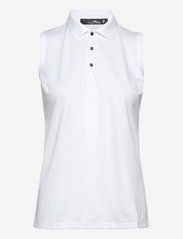 Sleeveless Piqué Polo Shirt - WHITE