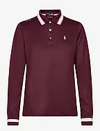 Tailored Fit Long-Sleeve Polo Shirt - HARVARD WINE/LGHT