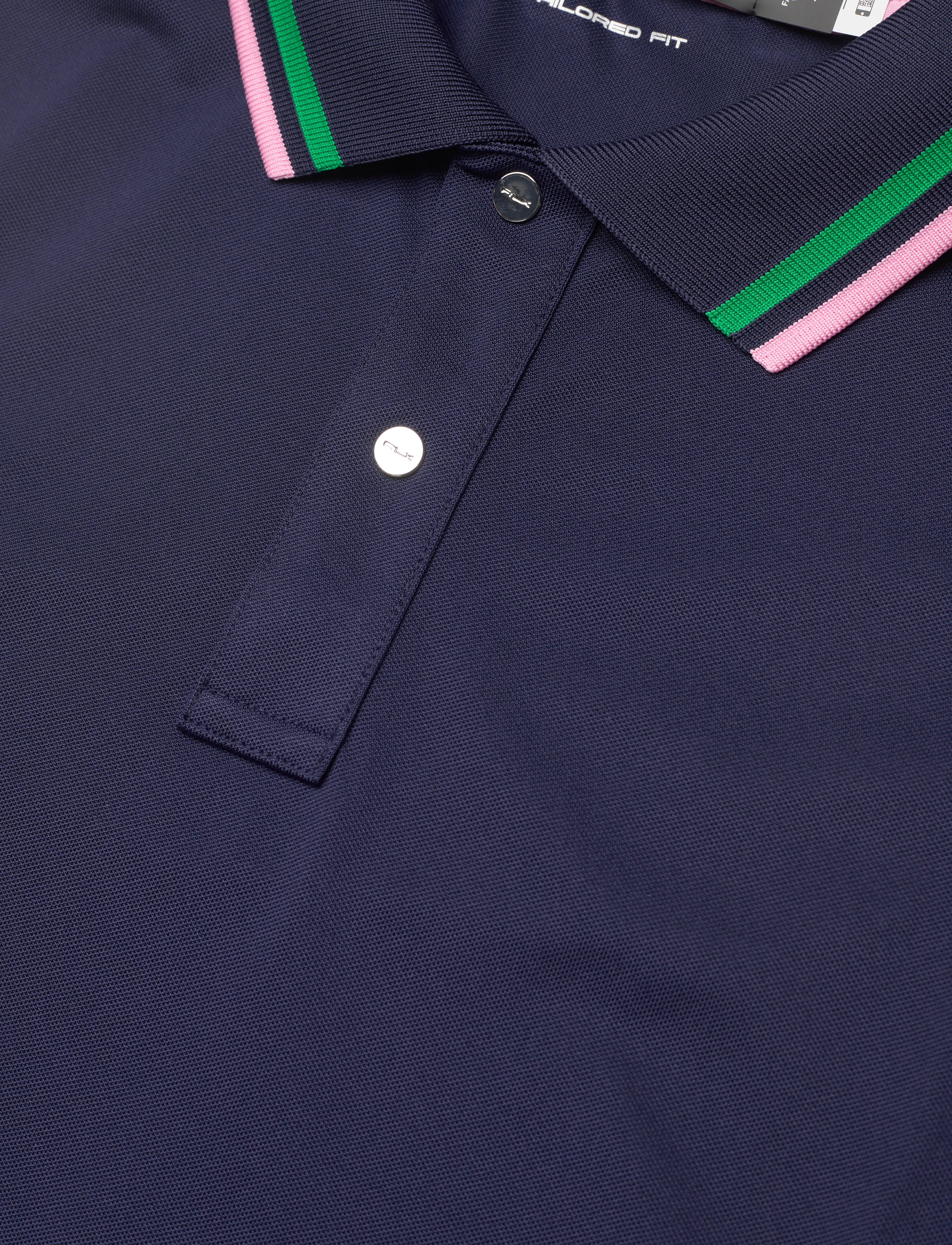 Ralph Lauren Golf - AIR TECH PIQUE-SL CROP POLO - frnch nvy/pnk flm - 2