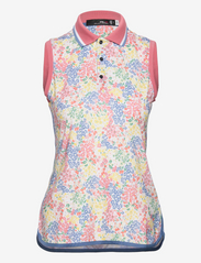 Tailored Fit Sleeveless Polo Shirt - KEY WEST PETALS
