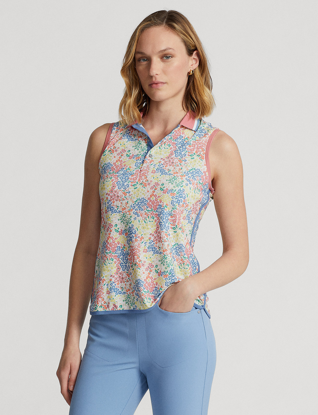 Ralph Lauren Golf - Tailored Fit Sleeveless Polo Shirt - topit & t-paidat - key west petals - 0
