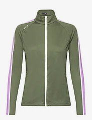 Ralph Lauren Golf - Arm-Stripe Full-Zip Jersey Jacket - džemperi ar kapuci - shamrock/new hibi - 0
