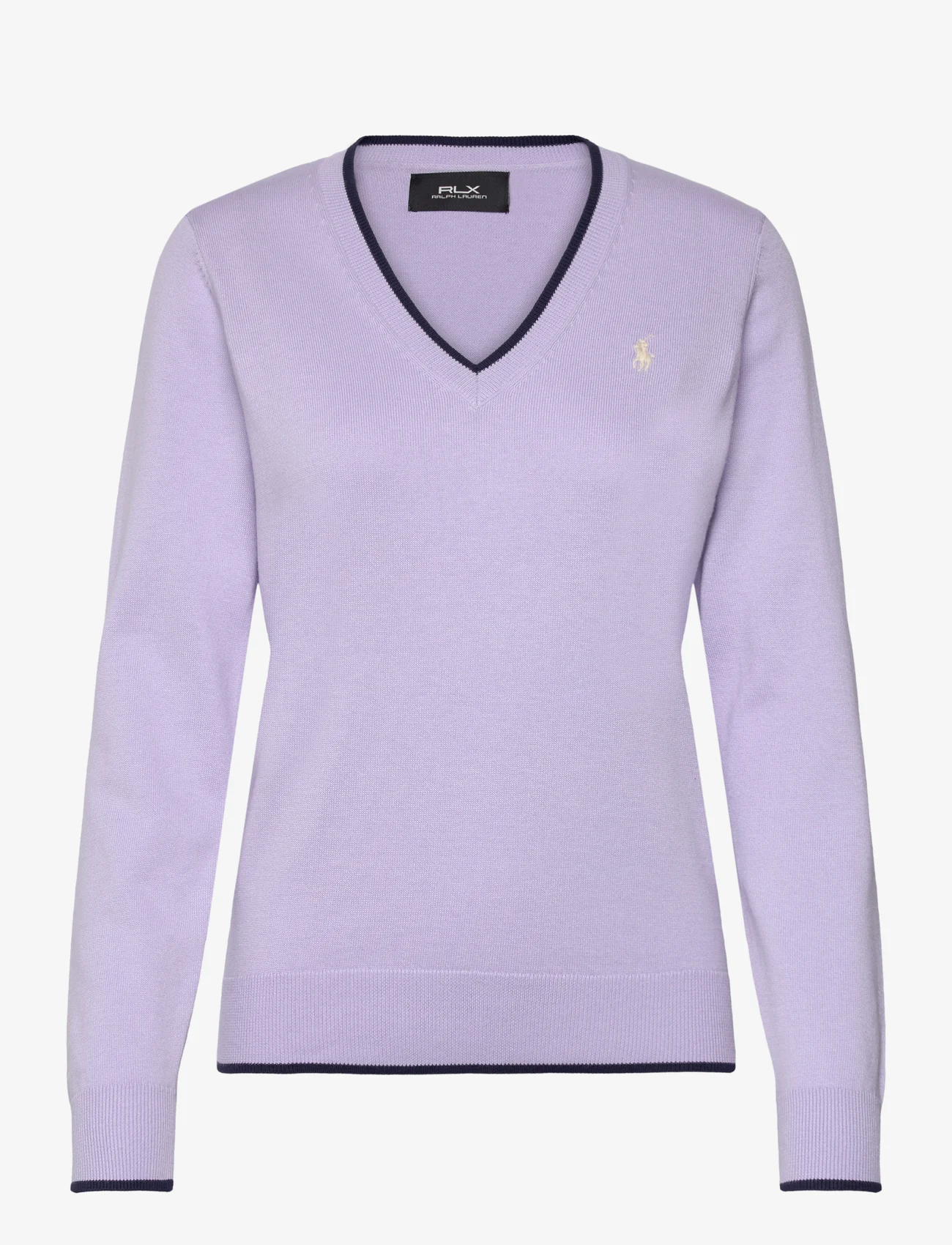 Ralph Lauren Golf - Cotton-Blend V-Neck Sweater - džemprid - flower purple - 0