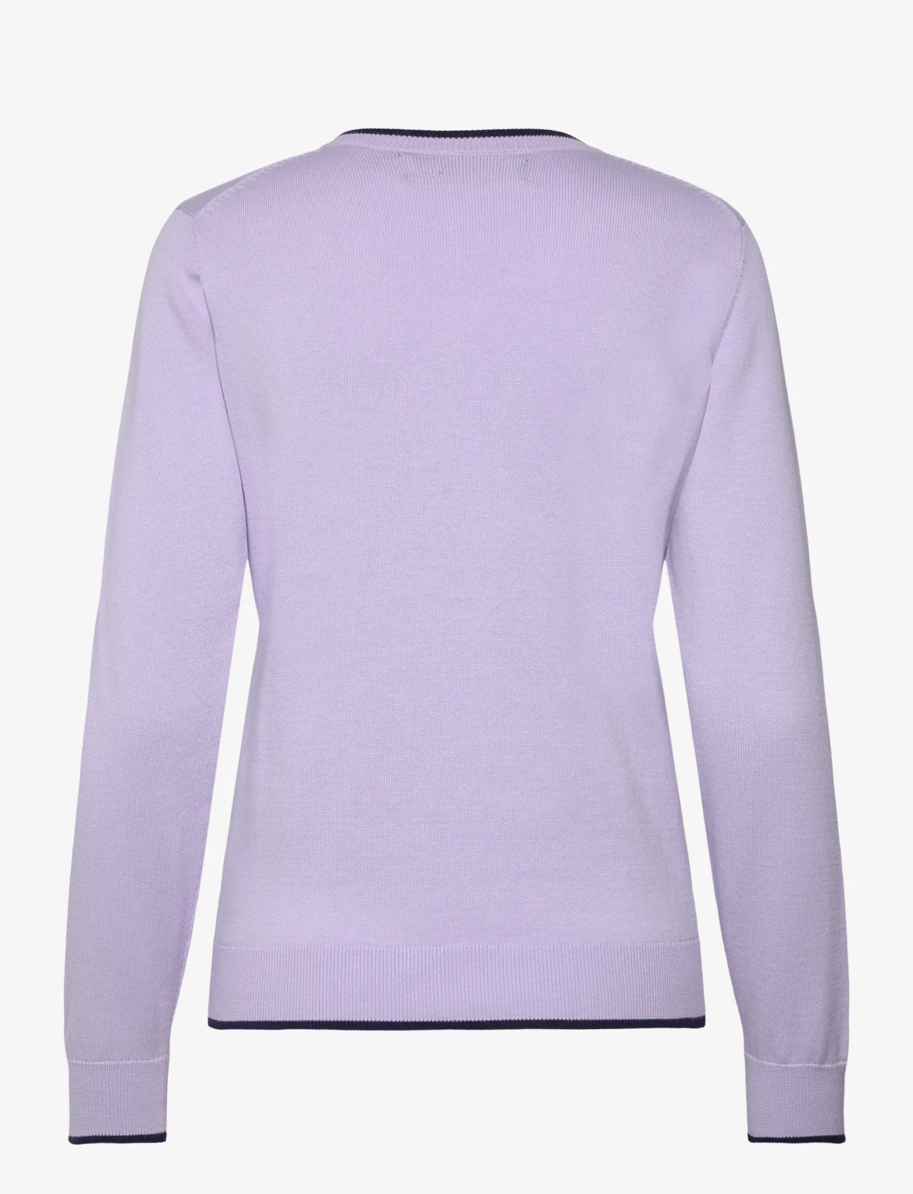 Ralph Lauren Golf - Cotton-Blend V-Neck Sweater - džemperi - flower purple - 1
